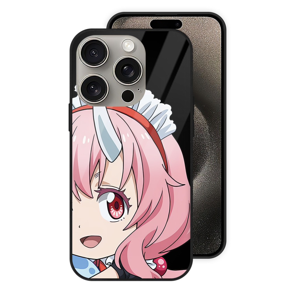 （画像用） 転スラ Regarding Reincarnated to Slime 【iPhone15Pro対応】スマホケース 耐衝撃＆黄変防止 背面ガラス