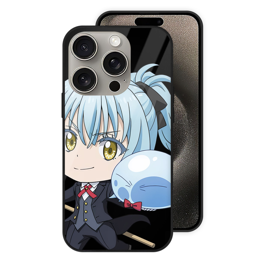 （画像用） 転スラ Regarding Reincarnated to Slime 【iPhone15Pro対応】スマホケース 耐衝撃＆黄変防止 背面ガラス