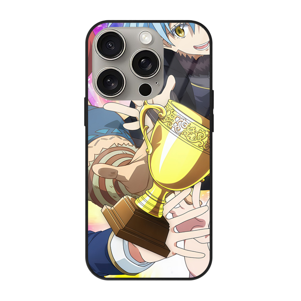 （画像用） 転スラ Regarding Reincarnated to Slime 【iPhone15Pro対応】スマホケース 耐衝撃＆黄変防止 背面ガラス