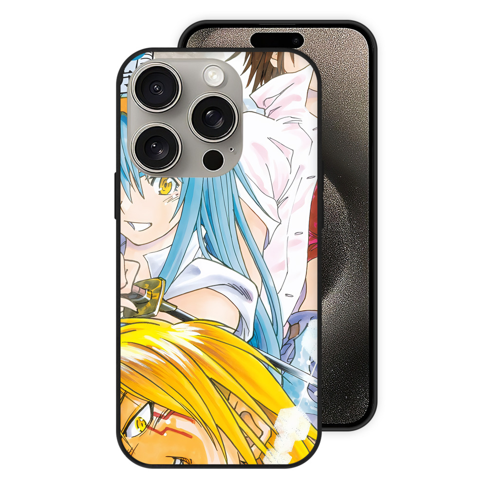 （画像用） 転スラ Regarding Reincarnated to Slime 【iPhone15Pro対応】スマホケース 耐衝撃＆黄変防止 背面ガラス