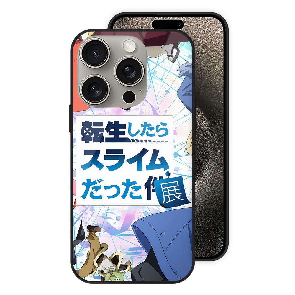 （画像用） 転スラ Regarding Reincarnated to Slime 【iPhone15Pro対応】スマホケース 耐衝撃＆黄変防止 背面ガラス