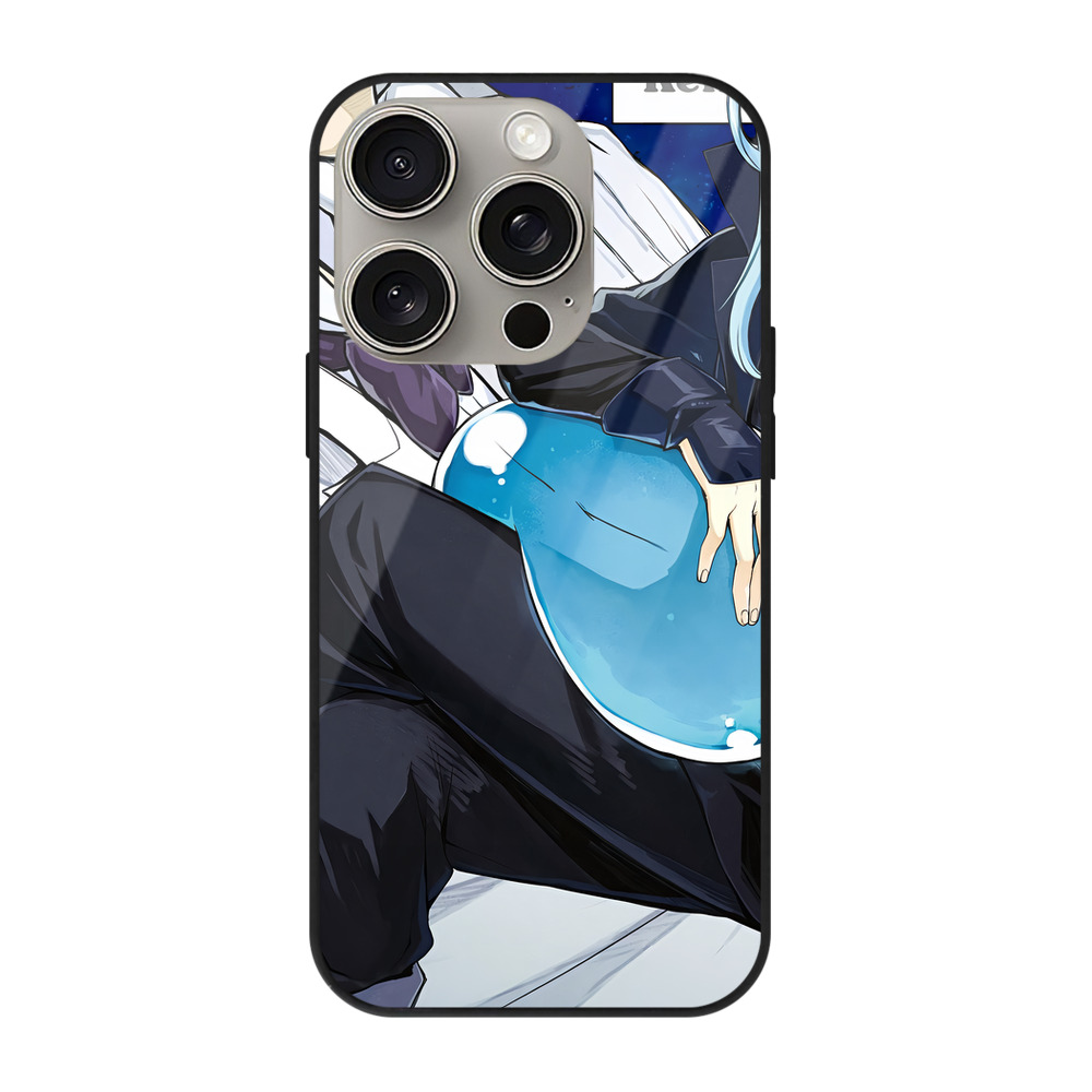（画像用） 転スラ Regarding Reincarnated to Slime 【iPhone15Pro対応】スマホケース 耐衝撃＆黄変防止 背面ガラス