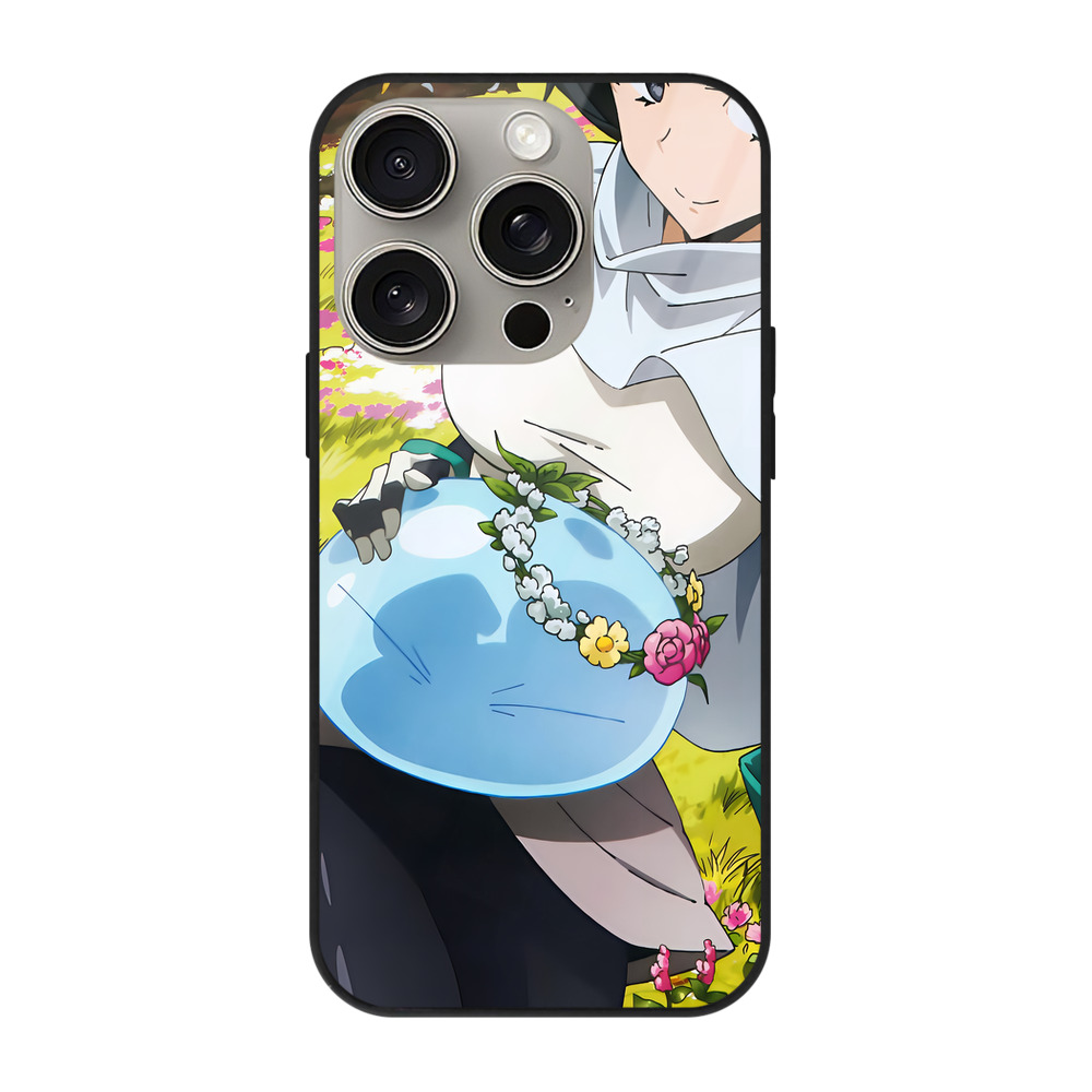 （画像用） 転スラ Regarding Reincarnated to Slime 【iPhone15Pro対応】スマホケース 耐衝撃＆黄変防止 背面ガラス