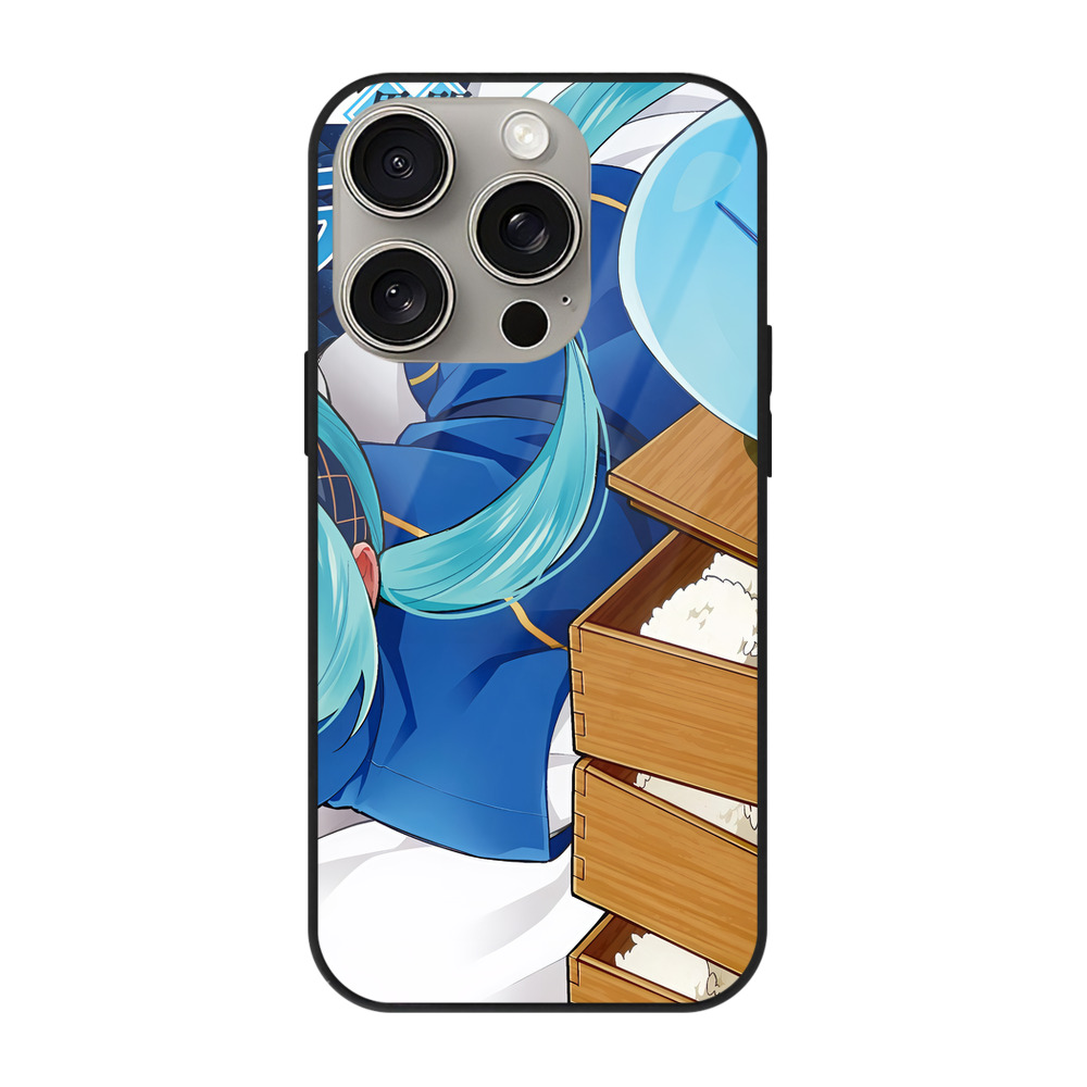（画像用） 転スラ Regarding Reincarnated to Slime 【iPhone15Pro対応】スマホケース 耐衝撃＆黄変防止 背面ガラス