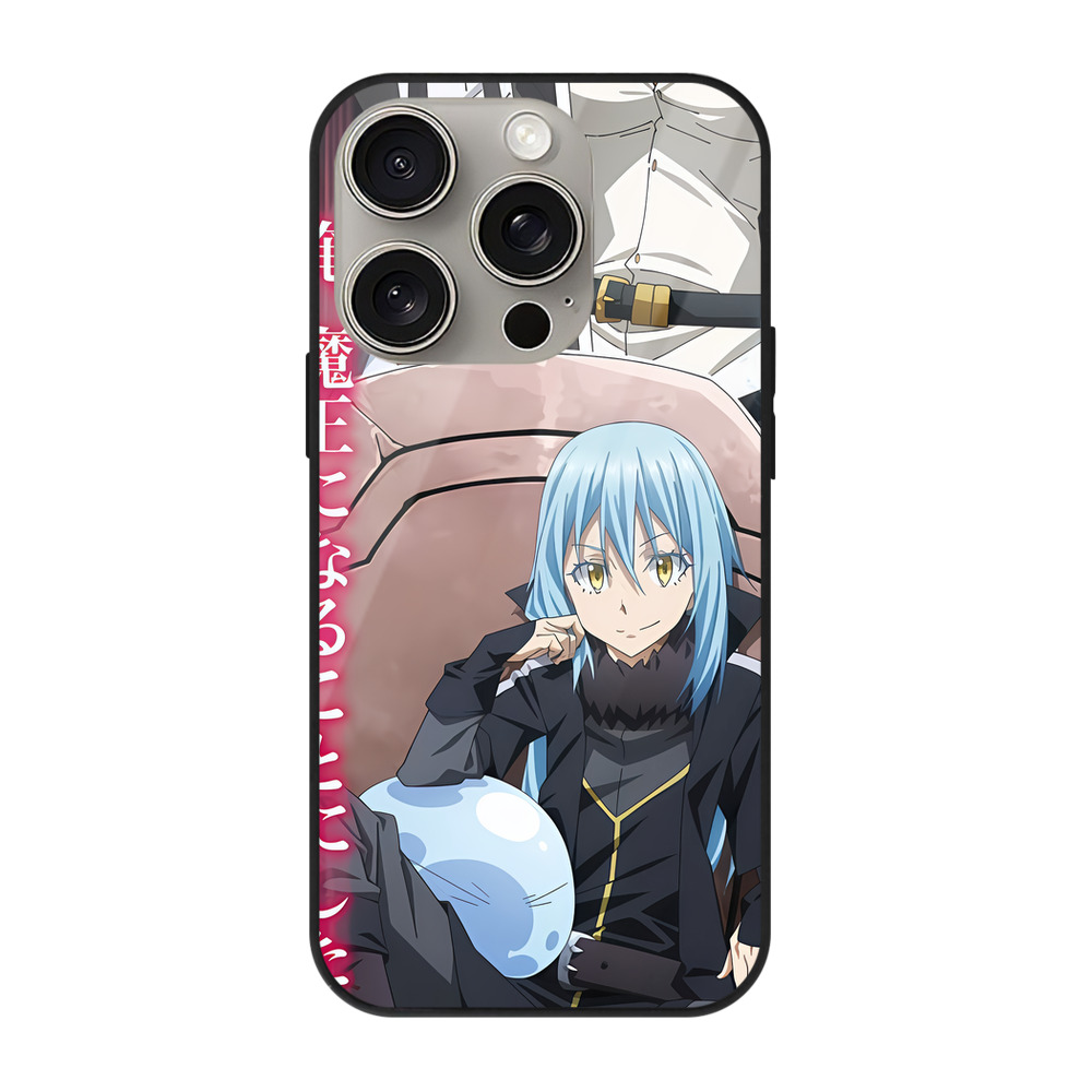 （画像用） 転スラ Regarding Reincarnated to Slime 【iPhone15Pro対応】スマホケース 耐衝撃＆黄変防止 背面ガラス