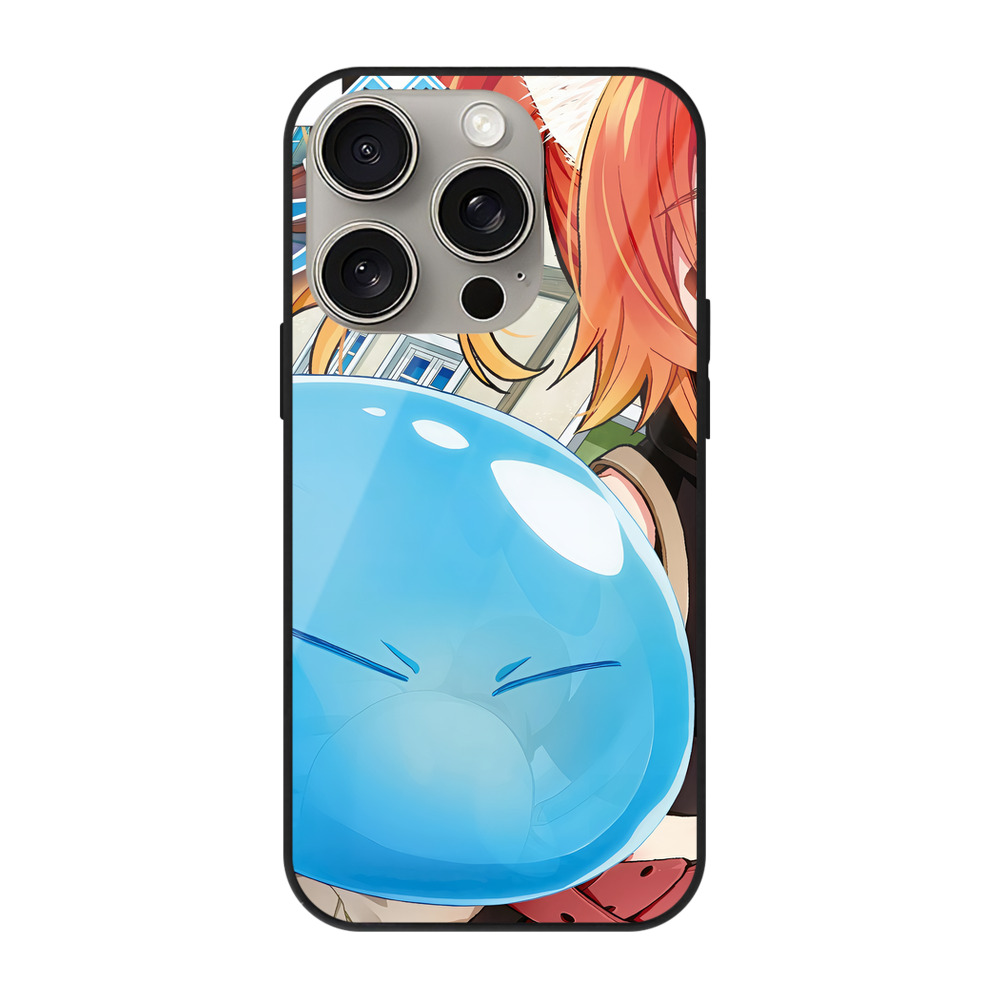 （画像用） 転スラ Regarding Reincarnated to Slime 【iPhone15Pro対応】スマホケース 耐衝撃＆黄変防止 背面ガラス
