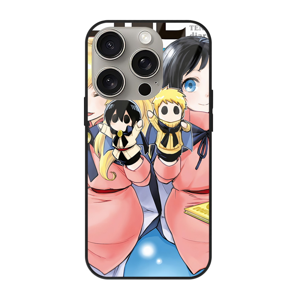 （画像用） 転スラ Regarding Reincarnated to Slime 【iPhone15Pro対応】スマホケース 耐衝撃＆黄変防止 背面ガラス
