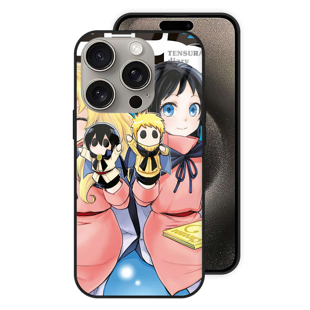 （画像用） 転スラ Regarding Reincarnated to Slime 【iPhone15Pro対応】スマホケース 耐衝撃＆黄変防止 背面ガラス