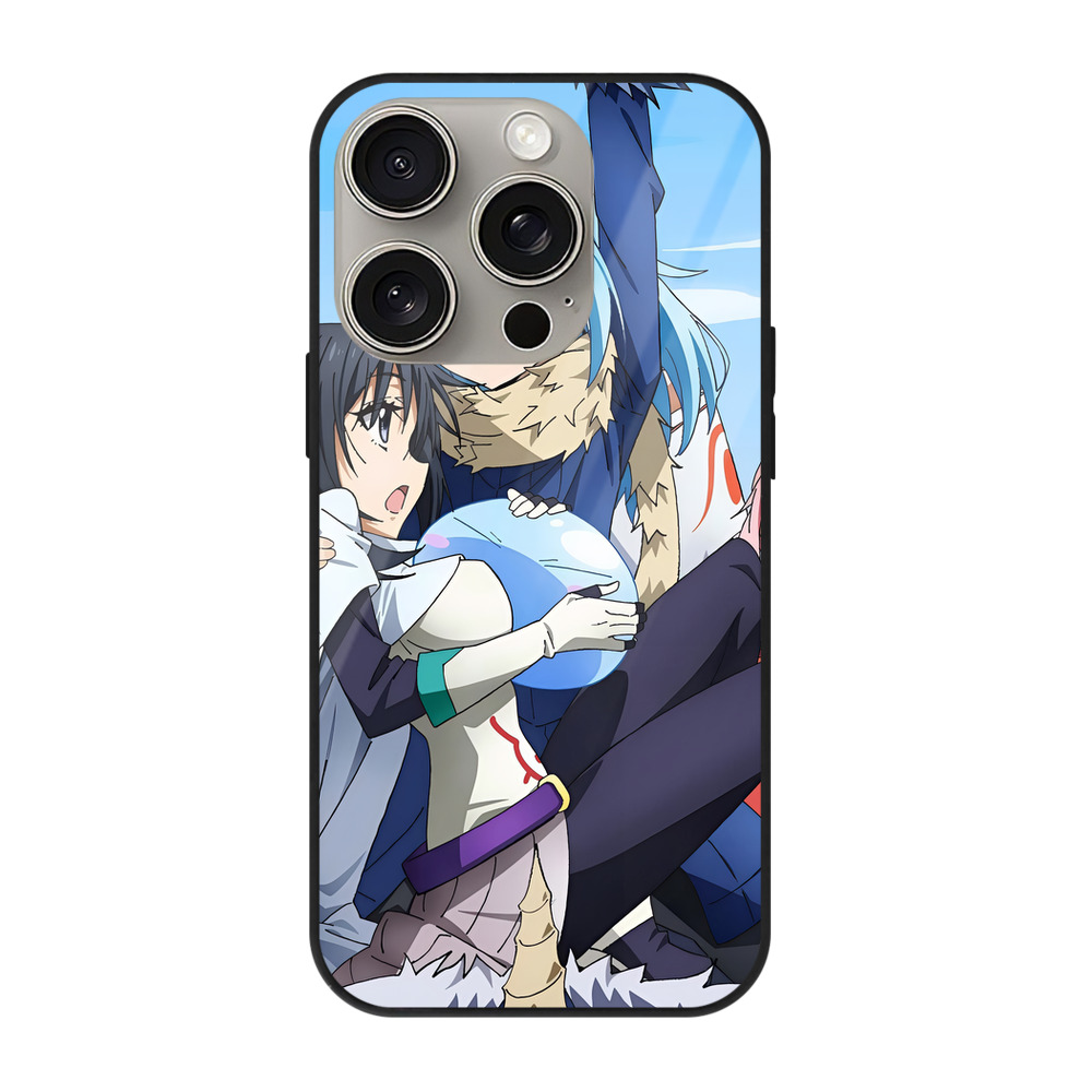 （画像用） 転スラ Regarding Reincarnated to Slime 【iPhone15Pro対応】スマホケース 耐衝撃＆黄変防止 背面ガラス