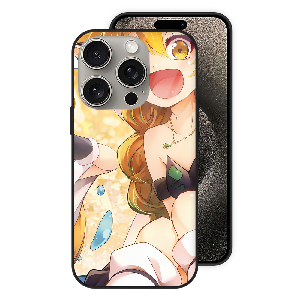 （画像用） 転スラ Regarding Reincarnated to Slime 【iPhone15Pro対応】スマホケース 耐衝撃＆黄変防止 背面ガラス