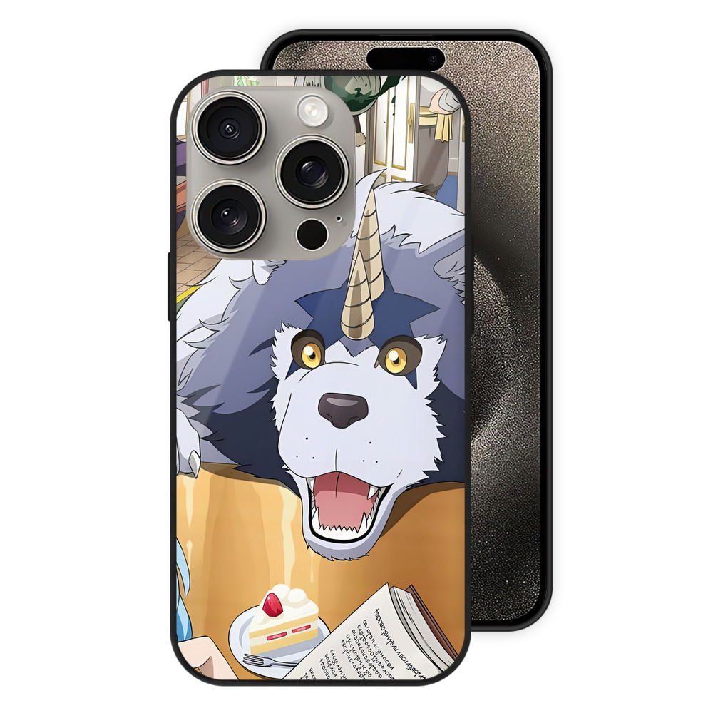 （画像用） 転スラ Regarding Reincarnated to Slime 【iPhone15Pro対応】スマホケース 耐衝撃＆黄変防止 背面ガラス