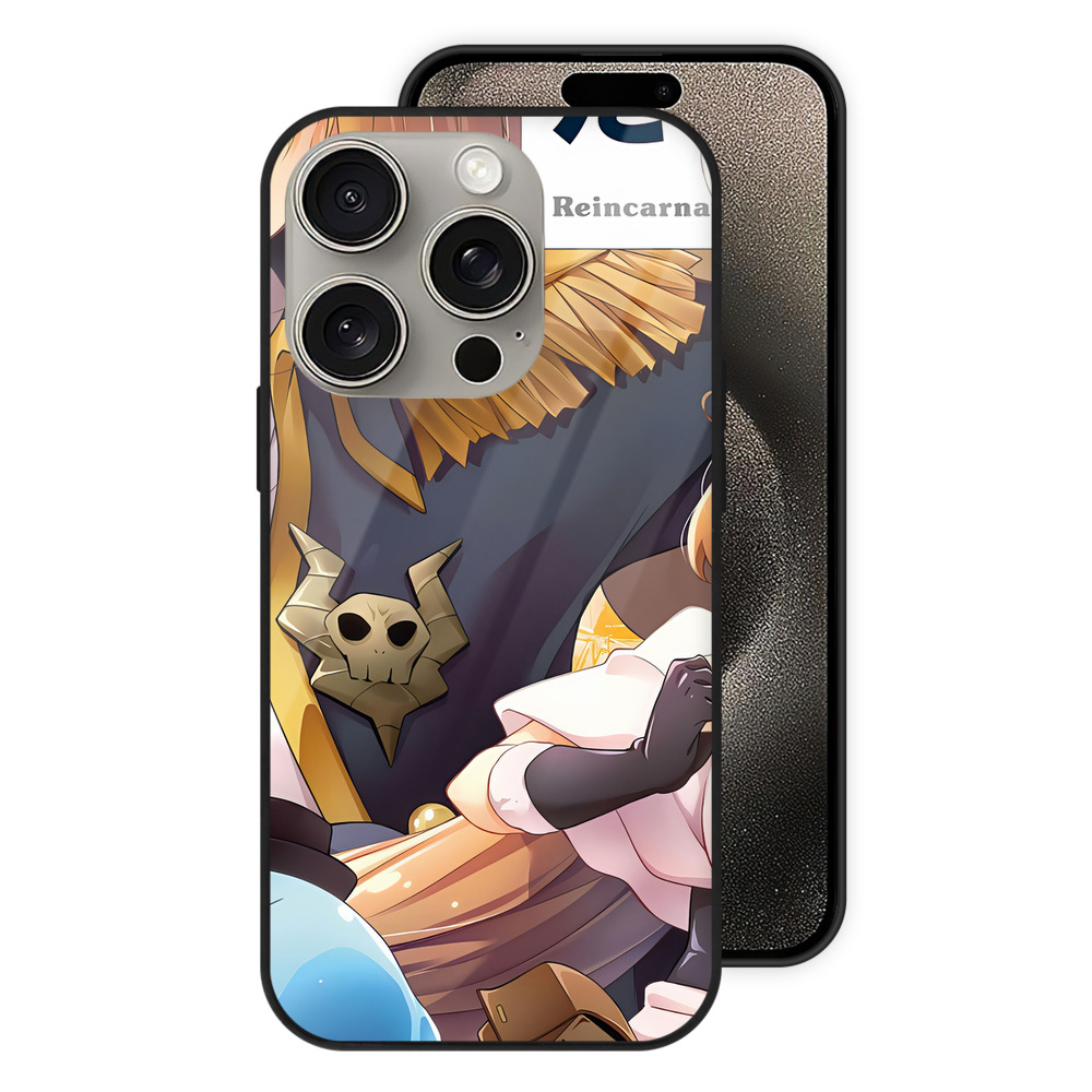 （画像用） 転スラ Regarding Reincarnated to Slime 【iPhone15Pro対応】スマホケース 耐衝撃＆黄変防止 背面ガラス