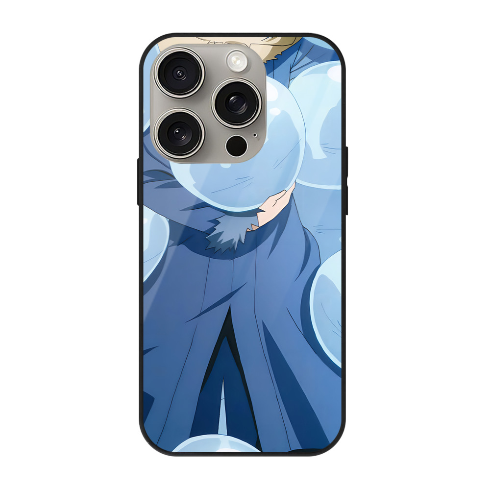 （画像用） 転スラ Regarding Reincarnated to Slime 【iPhone15Pro対応】スマホケース 耐衝撃＆黄変防止 背面ガラス