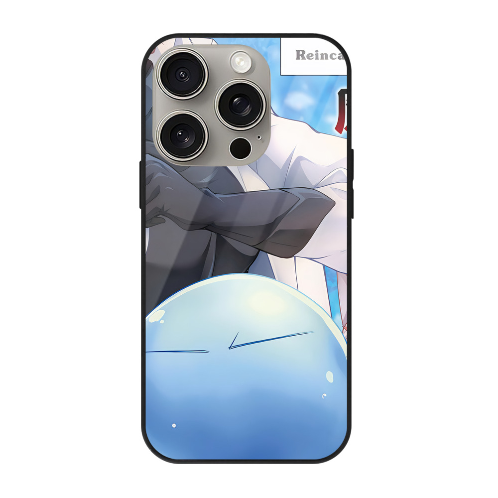 （画像用） 転スラ Regarding Reincarnated to Slime 【iPhone15Pro対応】スマホケース 耐衝撃＆黄変防止 背面ガラス