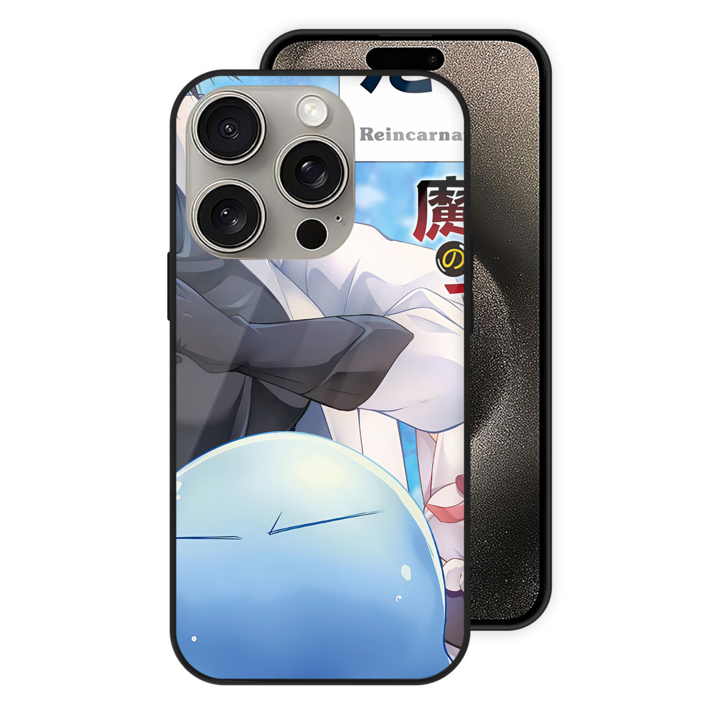 （画像用） 転スラ Regarding Reincarnated to Slime 【iPhone15Pro対応】スマホケース 耐衝撃＆黄変防止 背面ガラス