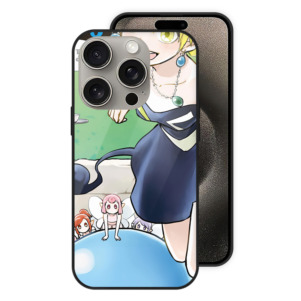 （画像用） 転スラ Regarding Reincarnated to Slime 【iPhone15Pro対応】スマホケース 耐衝撃＆黄変防止 背面ガラス