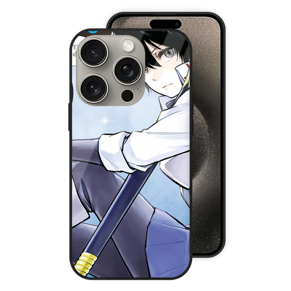 （画像用） 転スラ Regarding Reincarnated to Slime 【iPhone15Pro対応】スマホケース 耐衝撃＆黄変防止 背面ガラス