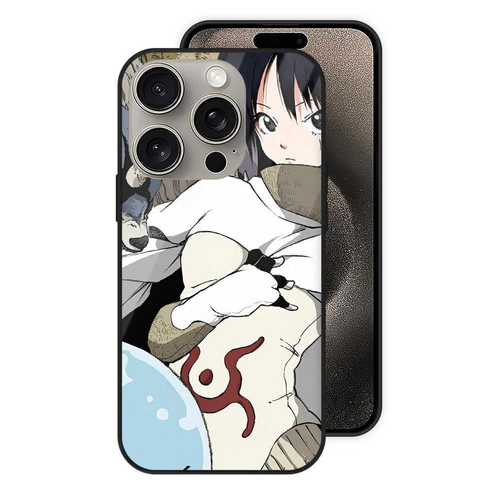 （画像用） 転スラ Regarding Reincarnated to Slime 【iPhone15Pro対応】スマホケース 耐衝撃＆黄変防止 背面ガラス