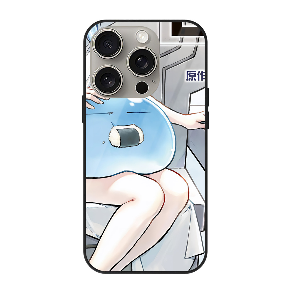 （画像用） 転スラ Regarding Reincarnated to Slime 【iPhone15Pro対応】スマホケース 耐衝撃＆黄変防止 背面ガラス