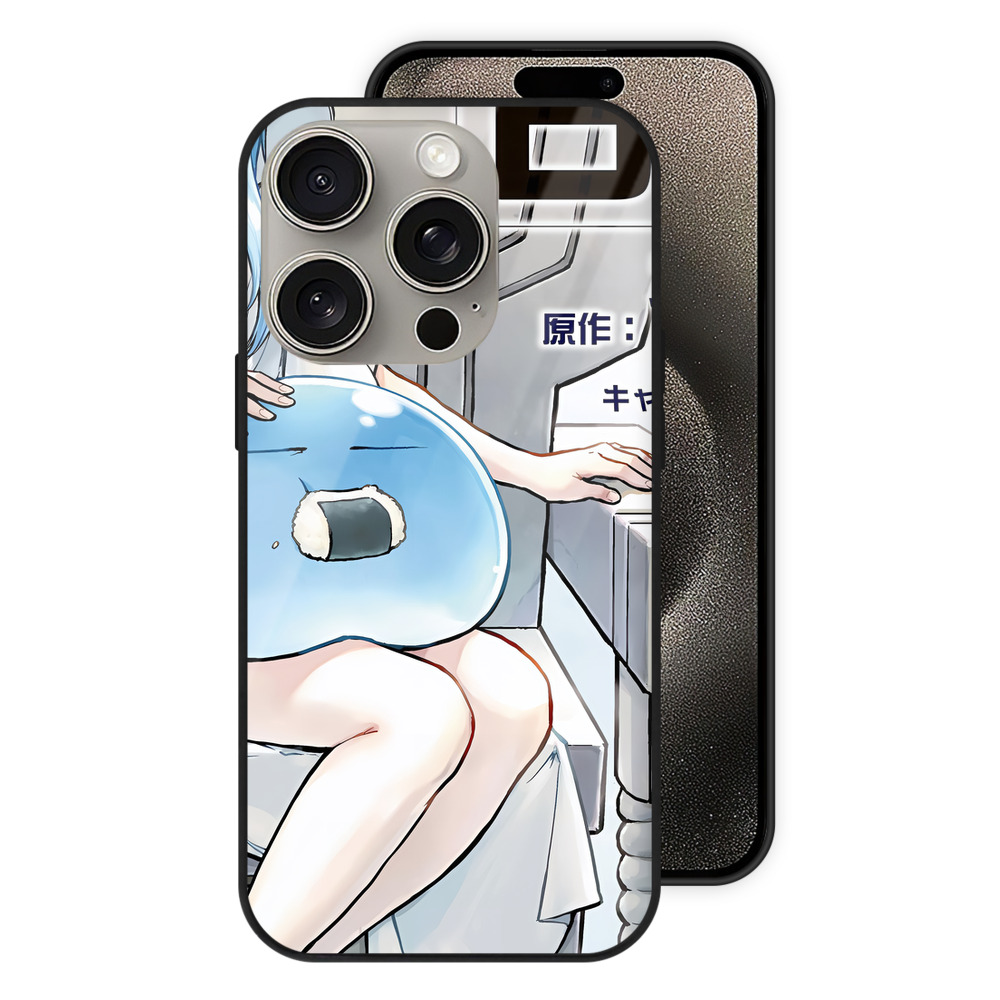 （画像用） 転スラ Regarding Reincarnated to Slime 【iPhone15Pro対応】スマホケース 耐衝撃＆黄変防止 背面ガラス