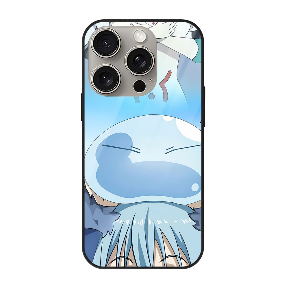 （画像用） 転スラ Regarding Reincarnated to Slime 【iPhone15Pro対応】スマホケース 耐衝撃＆黄変防止 背面ガラス