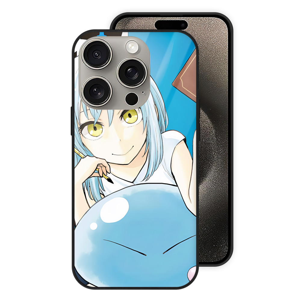 （画像用） 転スラ Regarding Reincarnated to Slime 【iPhone15Pro対応】スマホケース 耐衝撃＆黄変防止 背面ガラス