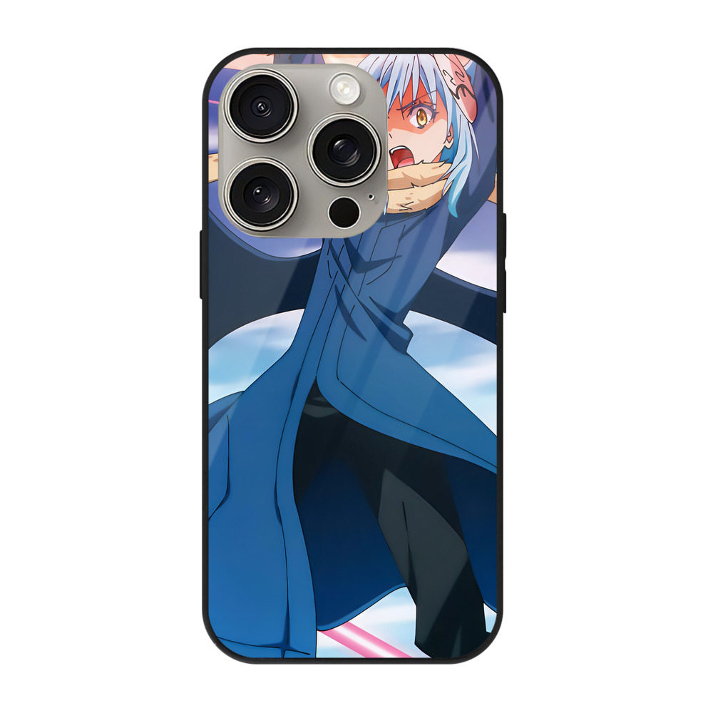 （画像用） 転スラ Regarding Reincarnated to Slime 【iPhone15Pro対応】スマホケース 耐衝撃＆黄変防止 背面ガラス