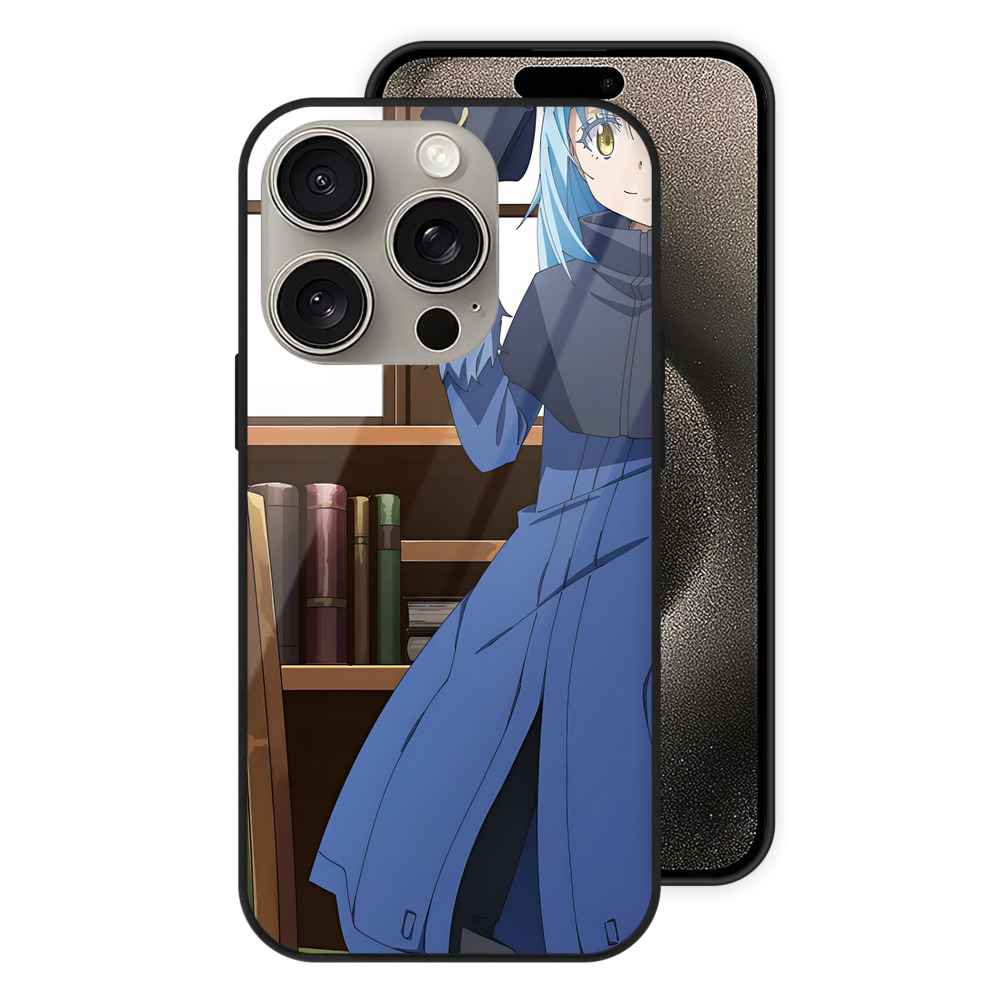 （画像用） 転スラ Regarding Reincarnated to Slime 【iPhone15Pro対応】スマホケース 耐衝撃＆黄変防止 背面ガラス