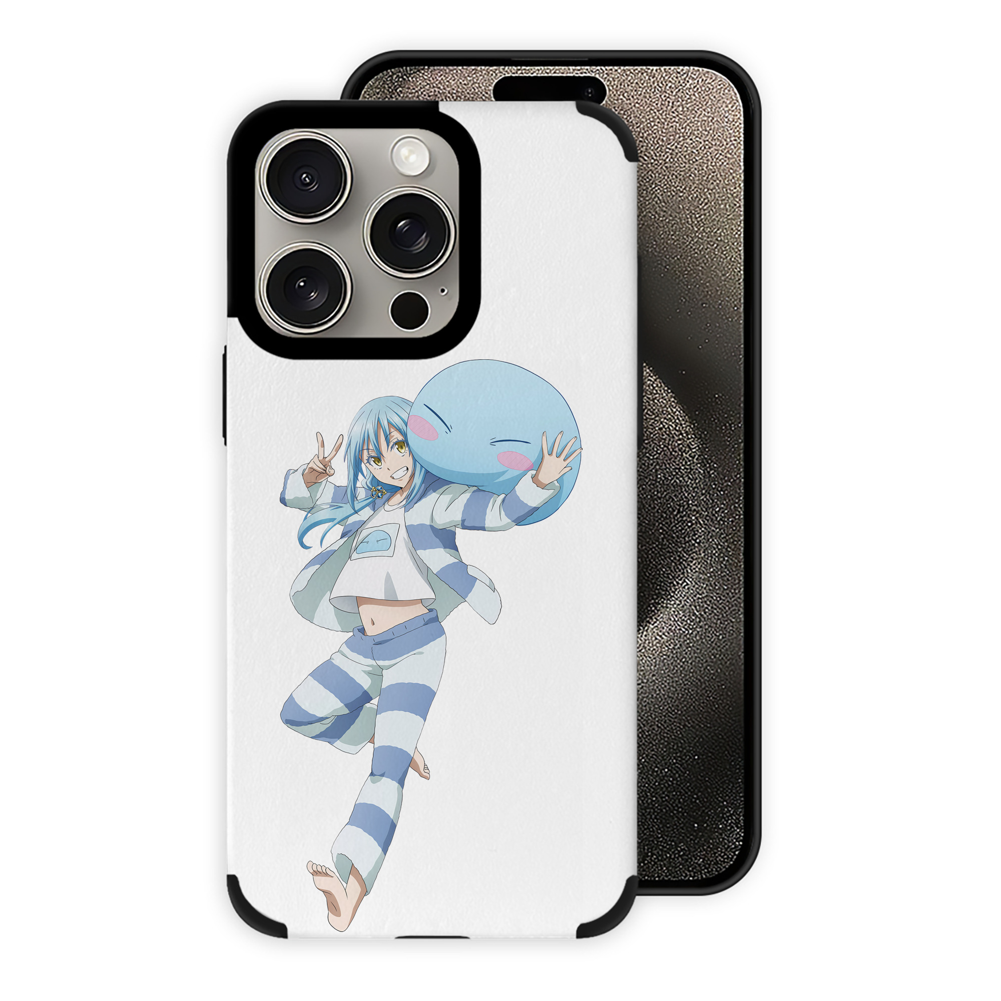 転スラ Regarding Reincarnated to Slime 【iPhone15ProMax対応】 PUレザー スマホケース 耐衝撃＆黄変防止
