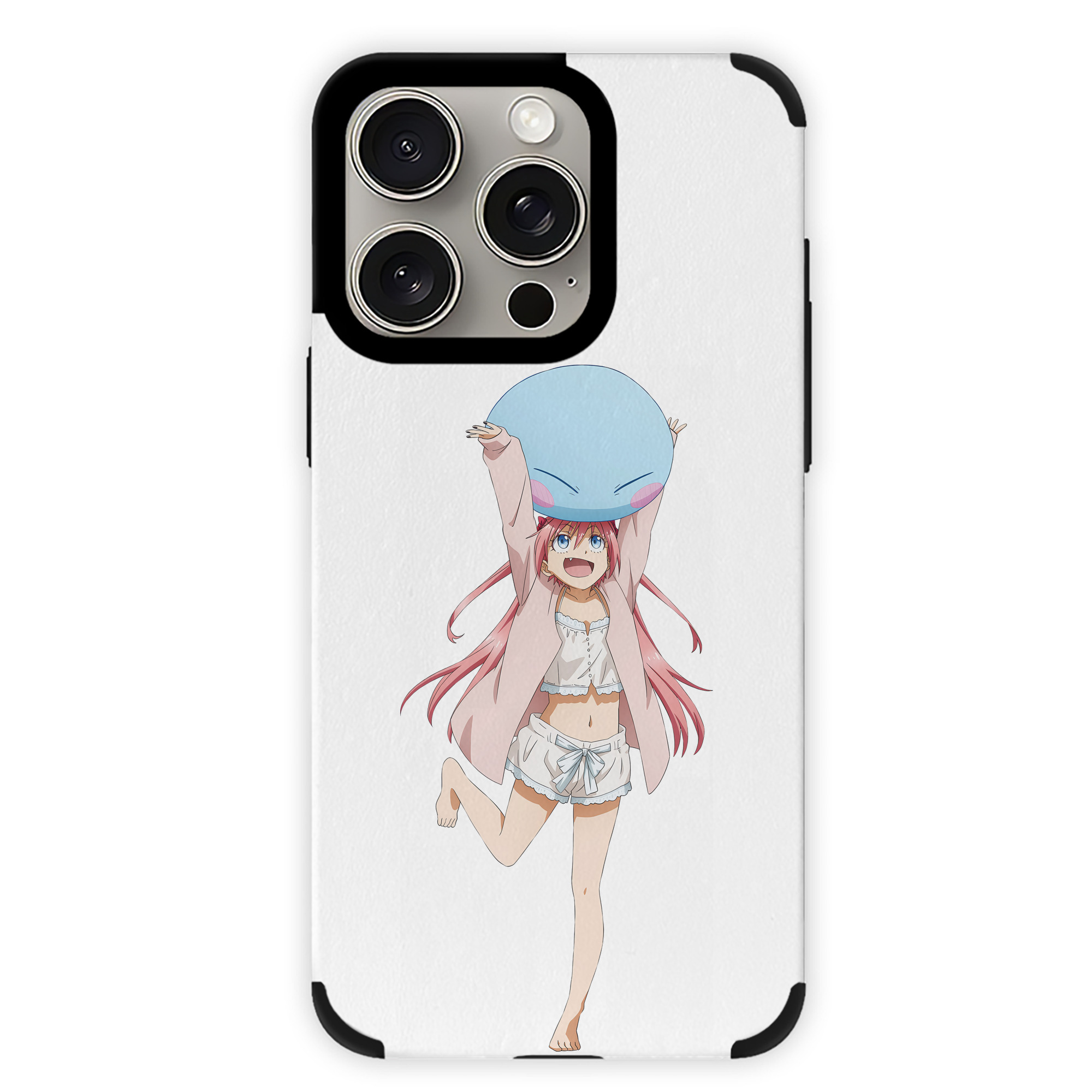 （画像用） 転スラ Regarding Reincarnated to Slime 【iPhone15ProMax対応】 PUレザー スマホケース 耐衝撃＆黄変防止