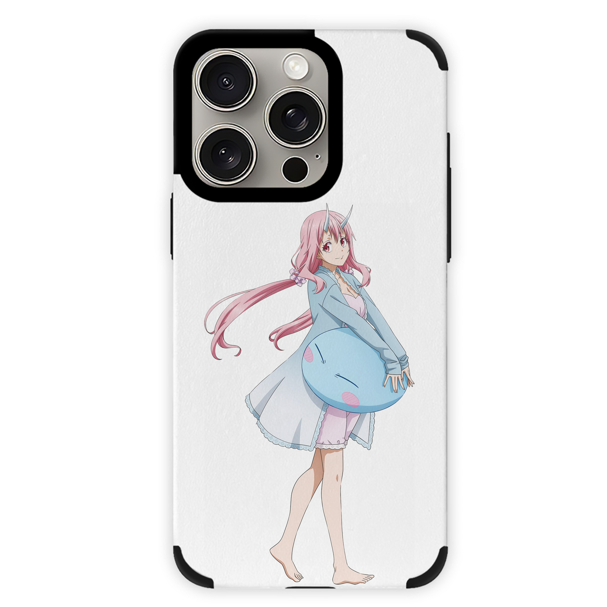 （画像用） 転スラ Regarding Reincarnated to Slime 【iPhone15ProMax対応】 PUレザー スマホケース 耐衝撃＆黄変防止