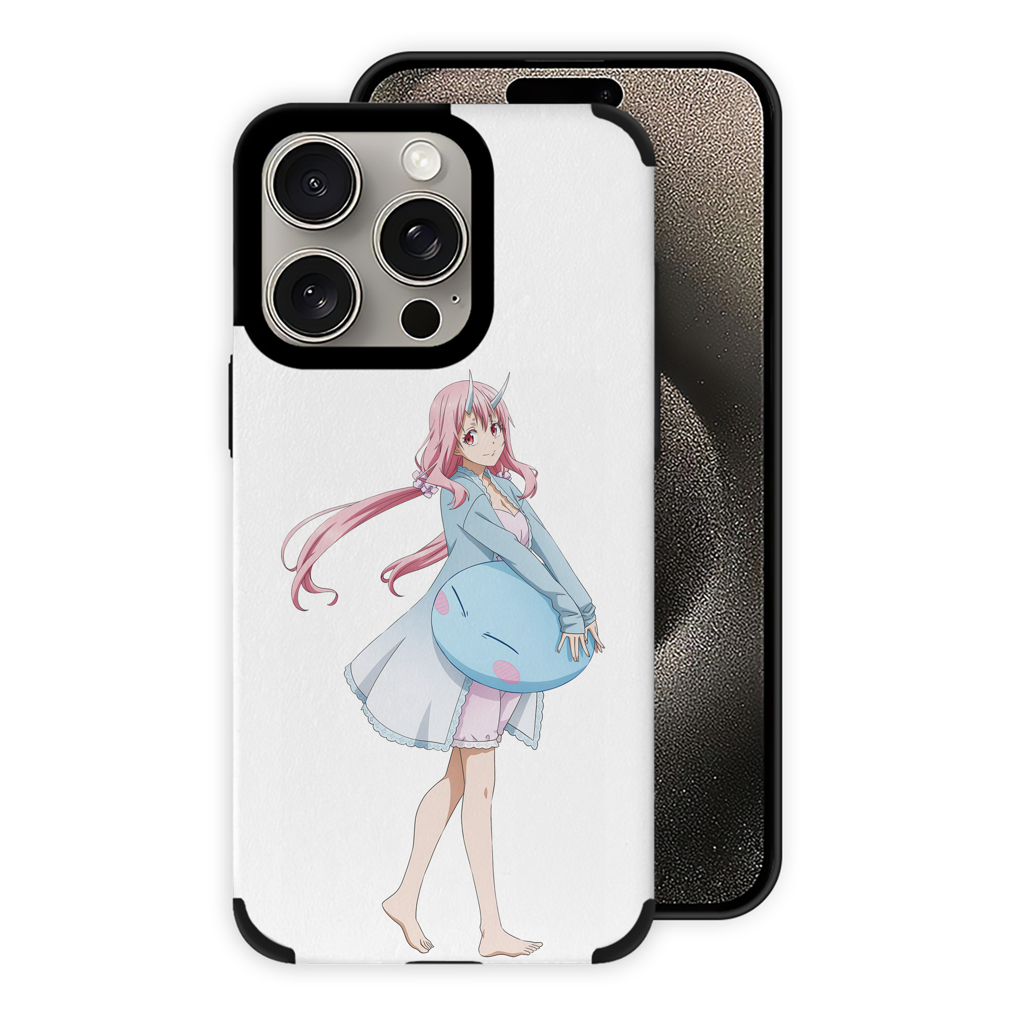 （画像用） 転スラ Regarding Reincarnated to Slime 【iPhone15ProMax対応】 PUレザー スマホケース 耐衝撃＆黄変防止