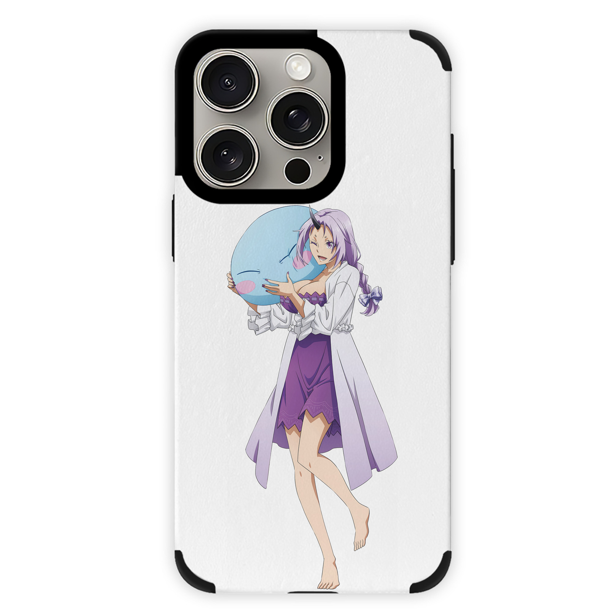 （画像用） 転スラ Regarding Reincarnated to Slime 【iPhone15ProMax対応】 PUレザー スマホケース 耐衝撃＆黄変防止