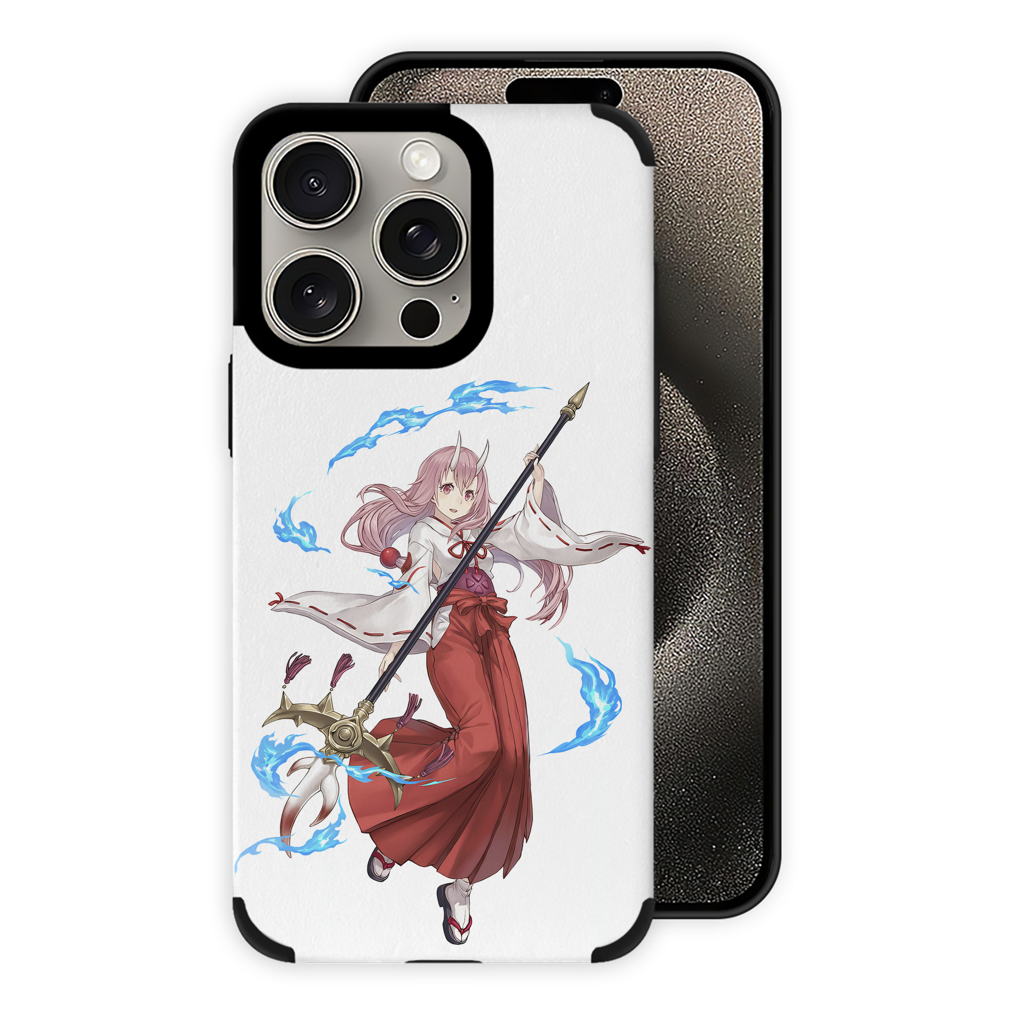 （画像用） 転スラ Regarding Reincarnated to Slime 【iPhone15ProMax対応】 PUレザー スマホケース 耐衝撃＆黄変防止