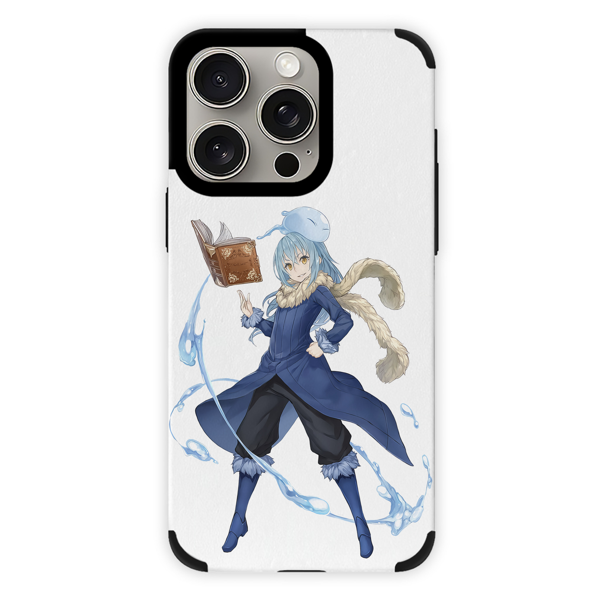（画像用） 転スラ Regarding Reincarnated to Slime 【iPhone15ProMax対応】 PUレザー スマホケース 耐衝撃＆黄変防止