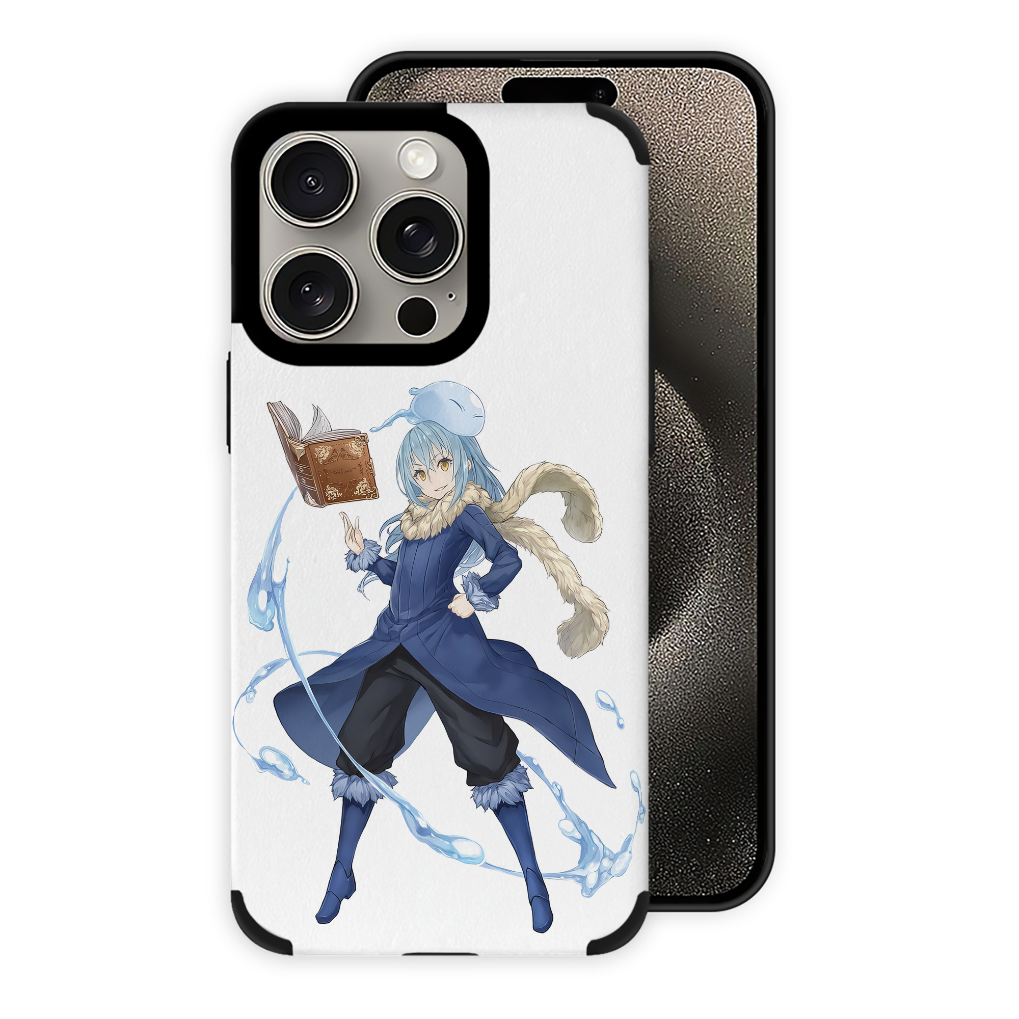 転スラ Regarding Reincarnated to Slime 【iPhone15ProMax対応】 PUレザー スマホケース 耐衝撃＆黄変防止