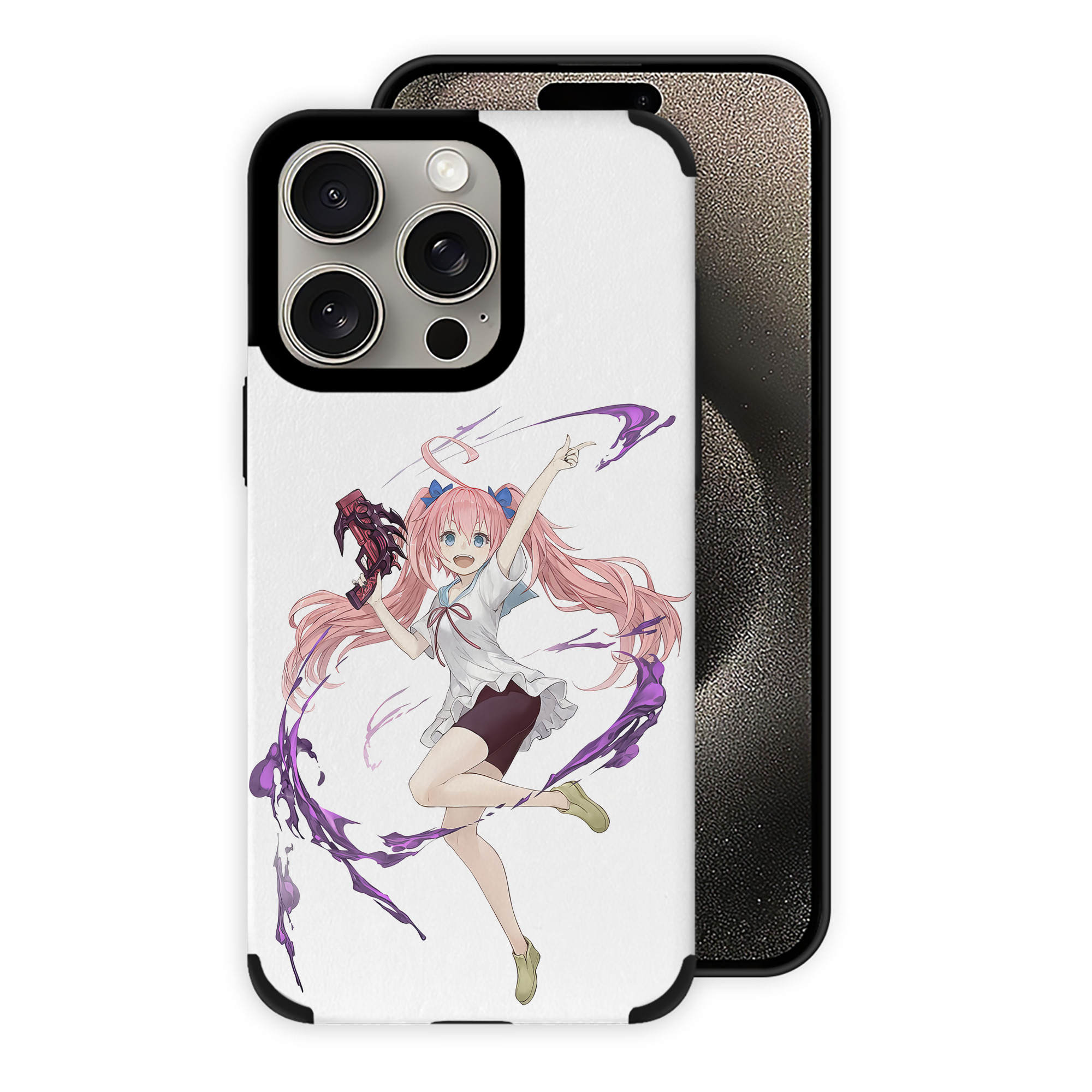 （画像用） 転スラ Regarding Reincarnated to Slime 【iPhone15ProMax対応】 PUレザー スマホケース 耐衝撃＆黄変防止