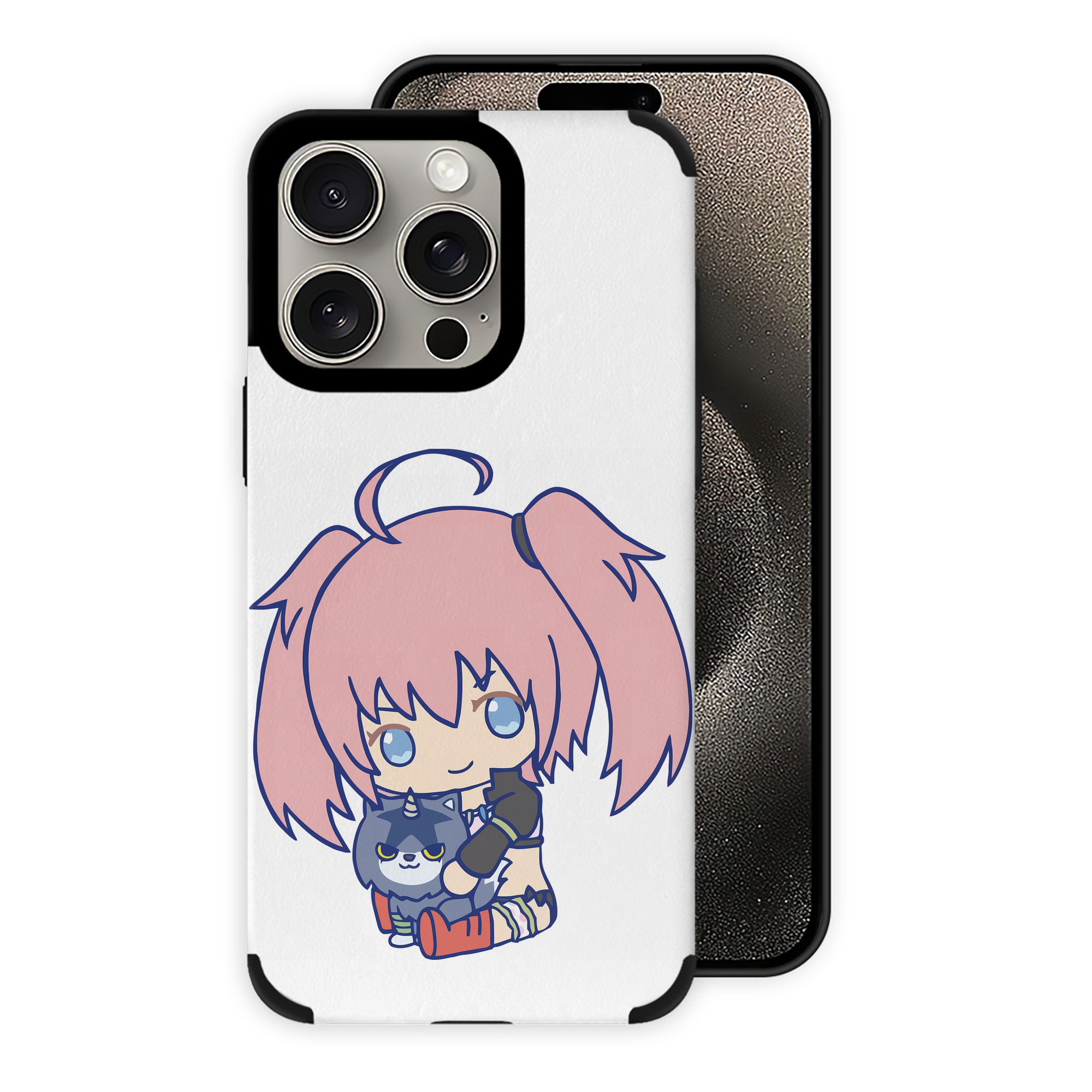 （画像用） 転スラ Regarding Reincarnated to Slime 【iPhone15ProMax対応】 PUレザー スマホケース 耐衝撃＆黄変防止