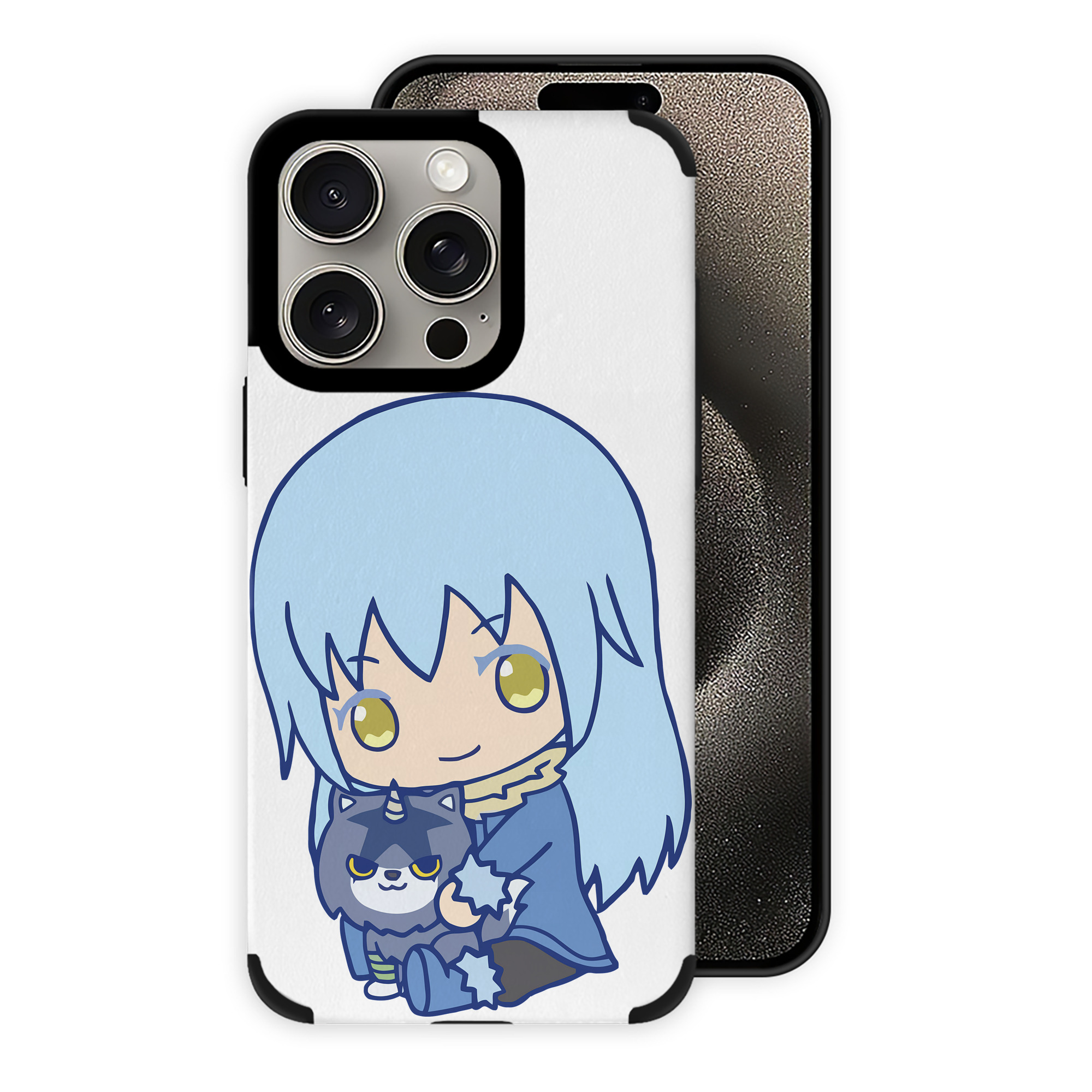 （画像用） 転スラ Regarding Reincarnated to Slime 【iPhone15ProMax対応】 PUレザー スマホケース 耐衝撃＆黄変防止