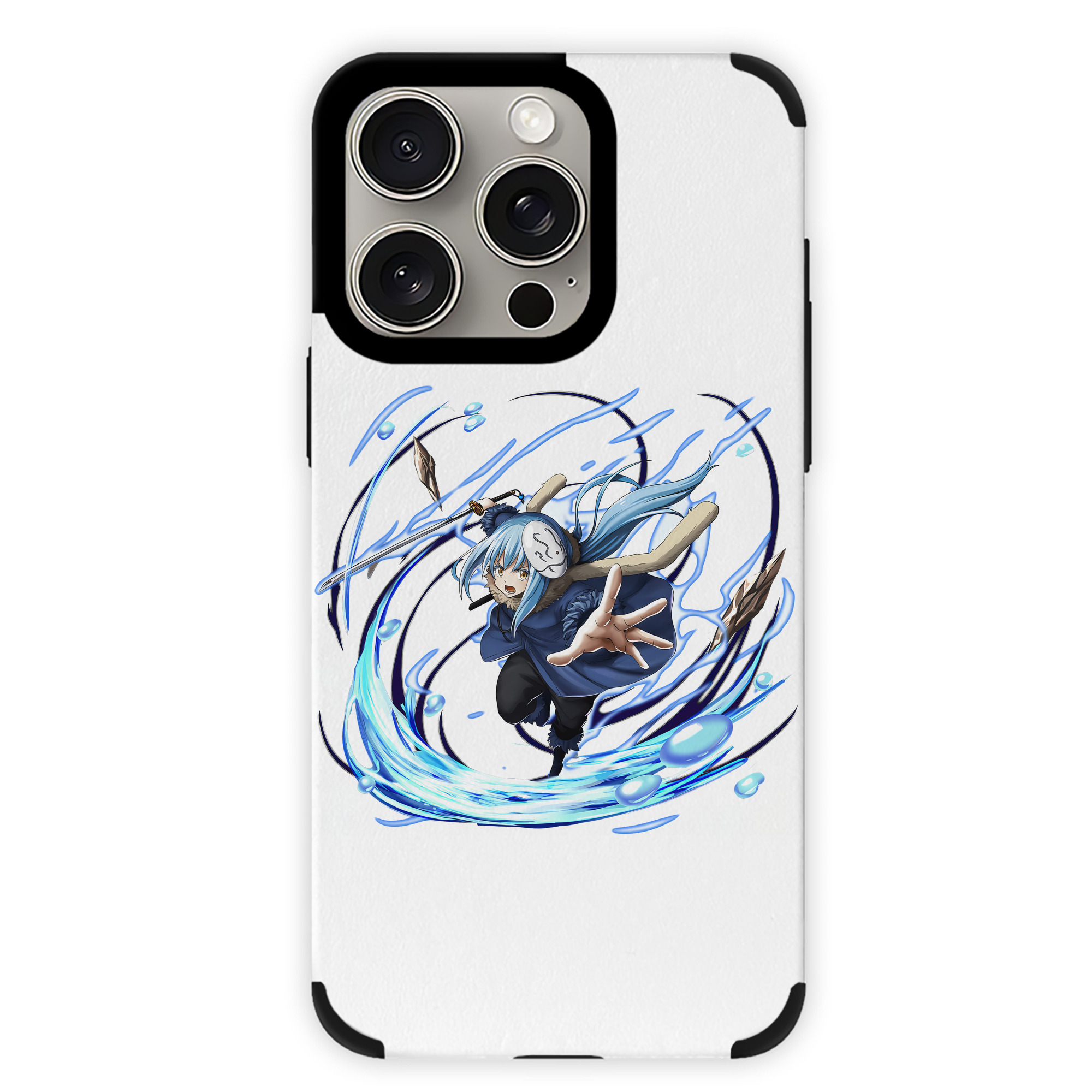 （画像用） 転スラ Regarding Reincarnated to Slime 【iPhone15ProMax対応】 PUレザー スマホケース 耐衝撃＆黄変防止
