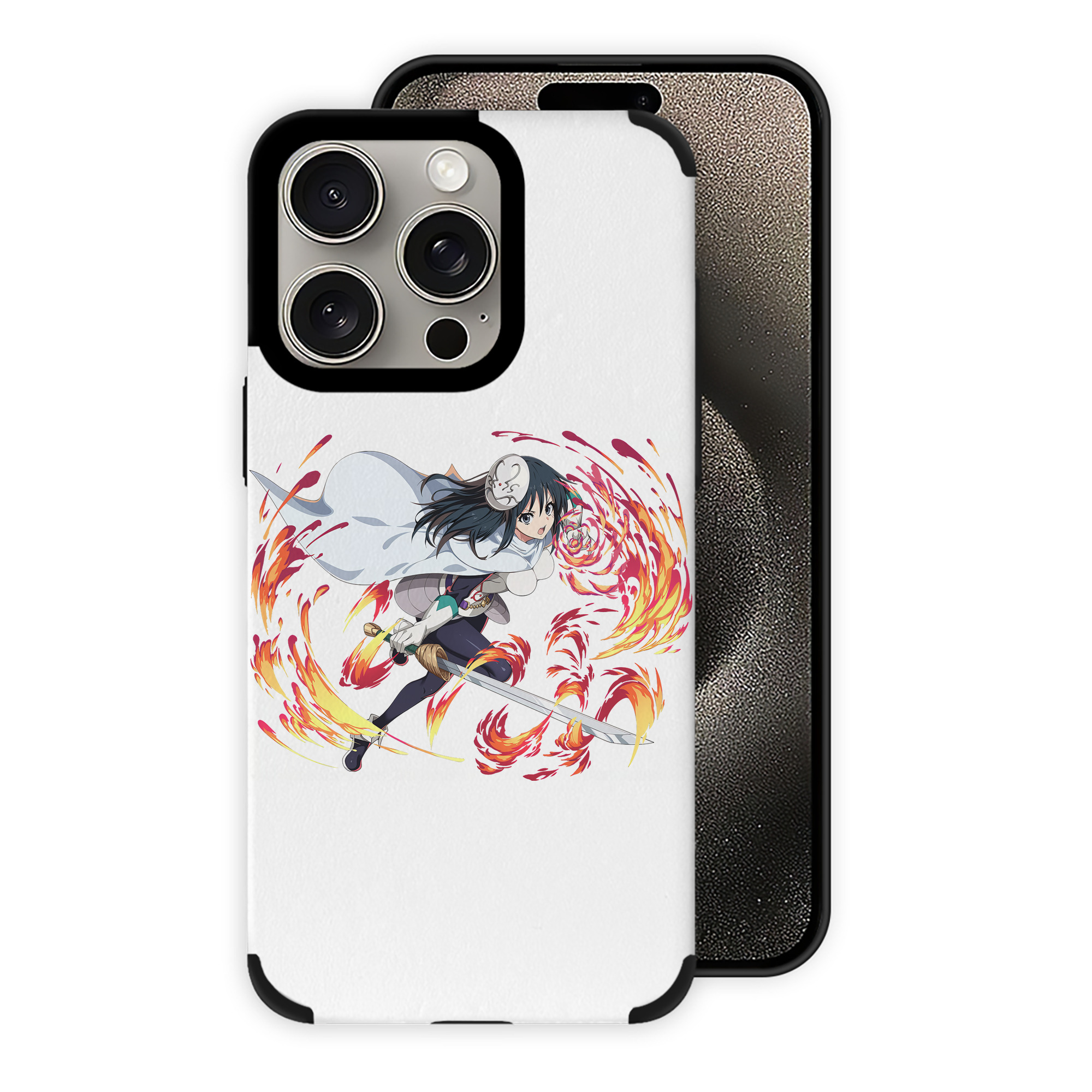 （画像用） 転スラ Regarding Reincarnated to Slime 【iPhone15ProMax対応】 PUレザー スマホケース 耐衝撃＆黄変防止