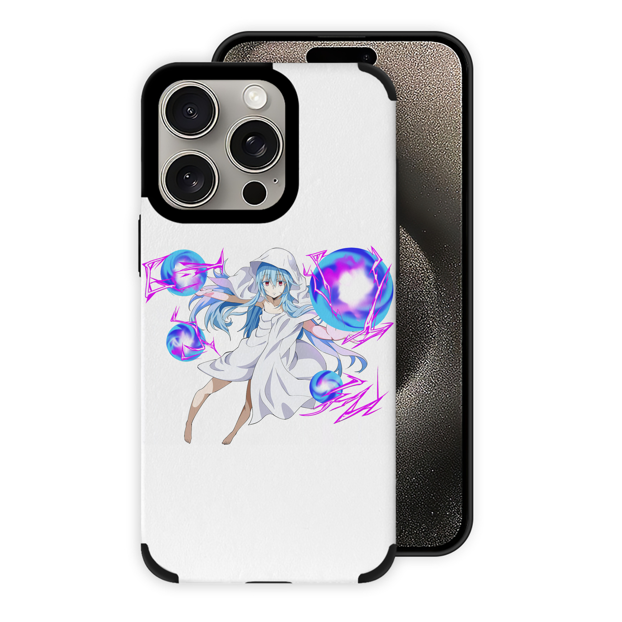 （画像用） 転スラ Regarding Reincarnated to Slime 【iPhone15ProMax対応】 PUレザー スマホケース 耐衝撃＆黄変防止