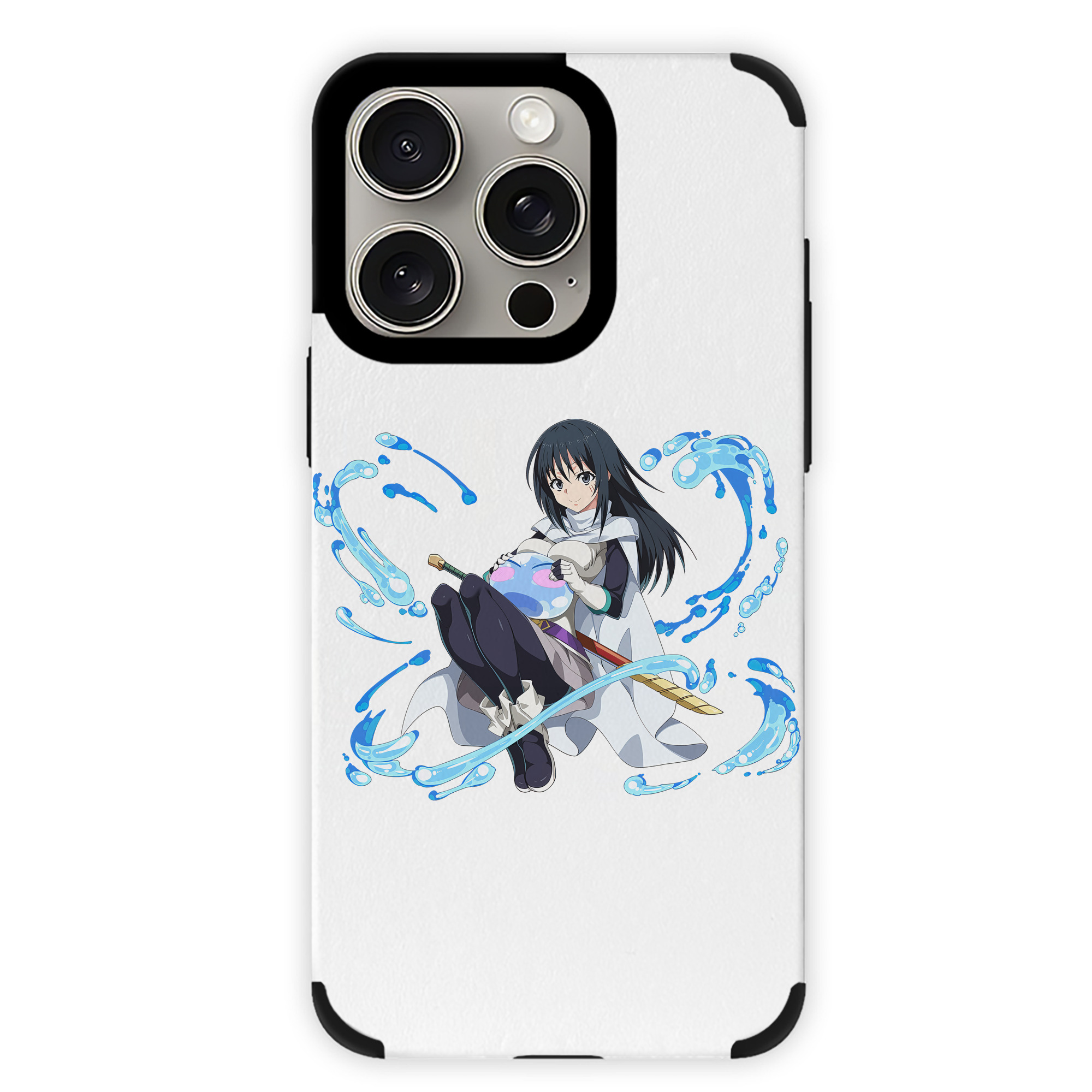 （画像用） 転スラ Regarding Reincarnated to Slime 【iPhone15ProMax対応】 PUレザー スマホケース 耐衝撃＆黄変防止