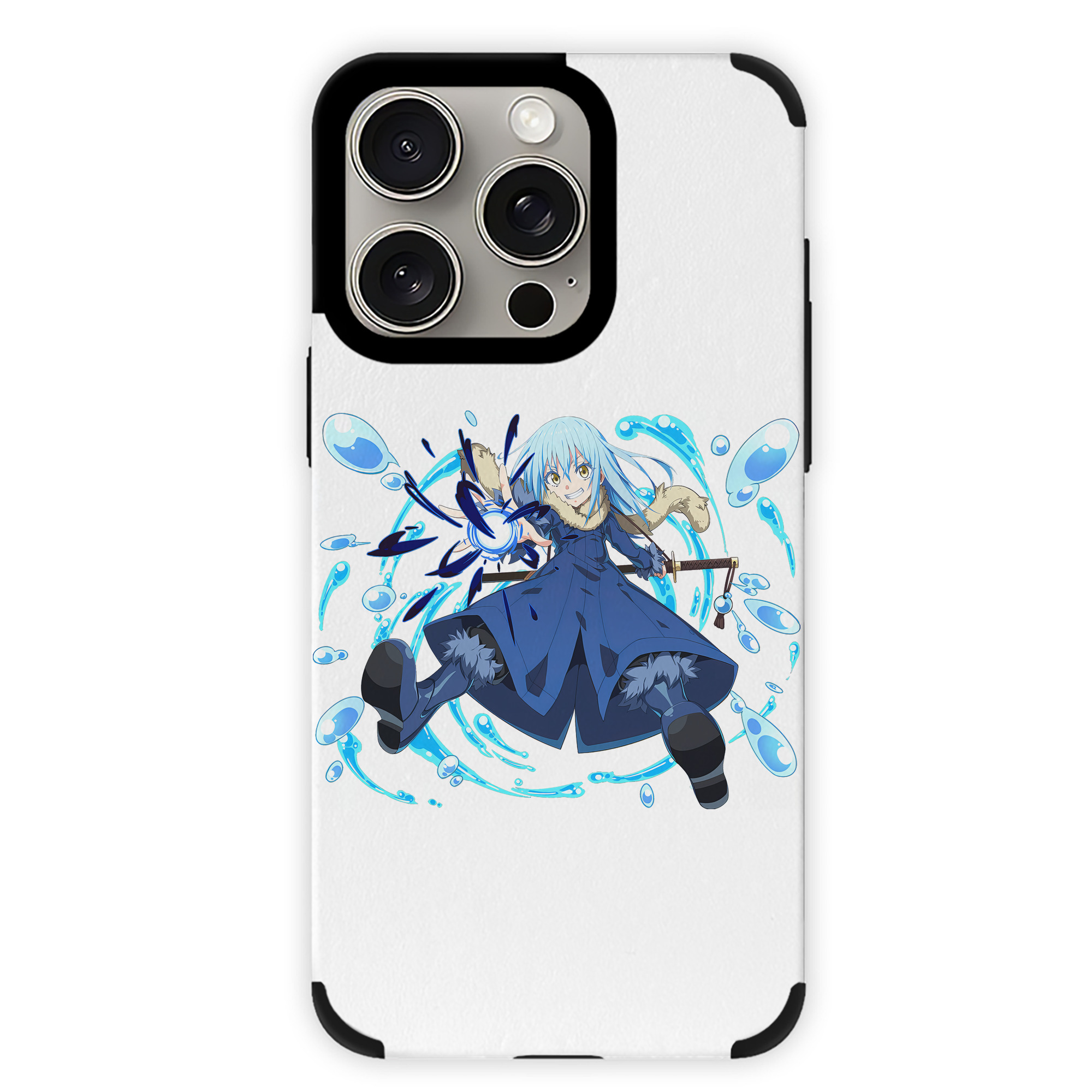 （画像用） 転スラ Regarding Reincarnated to Slime 【iPhone15ProMax対応】 PUレザー スマホケース 耐衝撃＆黄変防止