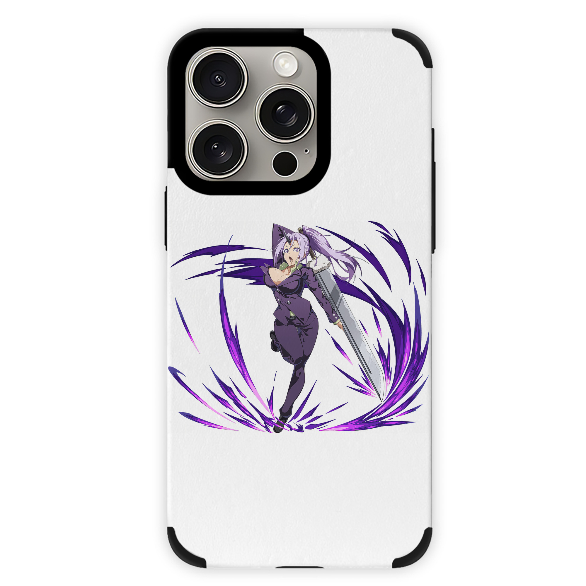 （画像用） 転スラ Regarding Reincarnated to Slime 【iPhone15ProMax対応】 PUレザー スマホケース 耐衝撃＆黄変防止