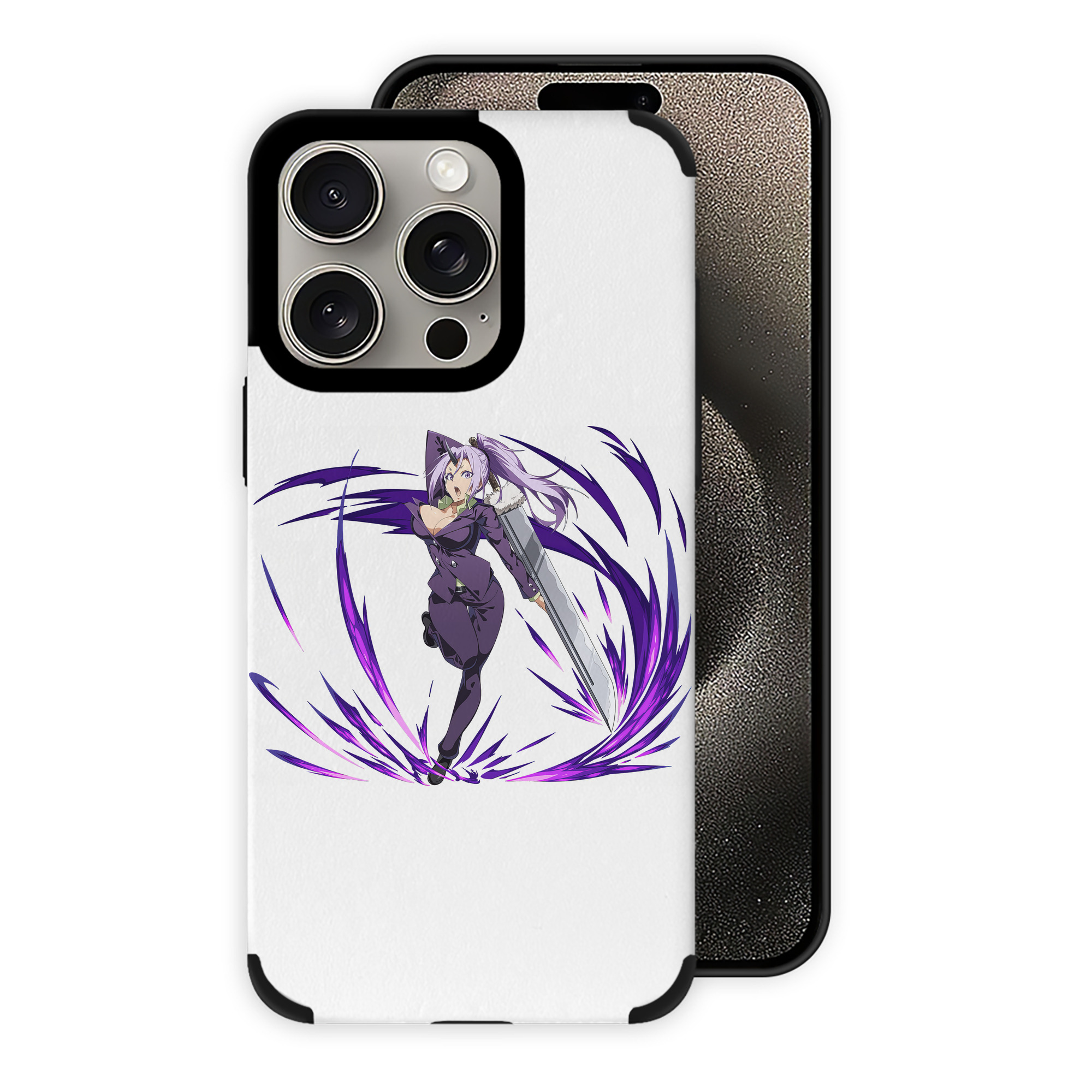 （画像用） 転スラ Regarding Reincarnated to Slime 【iPhone15ProMax対応】 PUレザー スマホケース 耐衝撃＆黄変防止