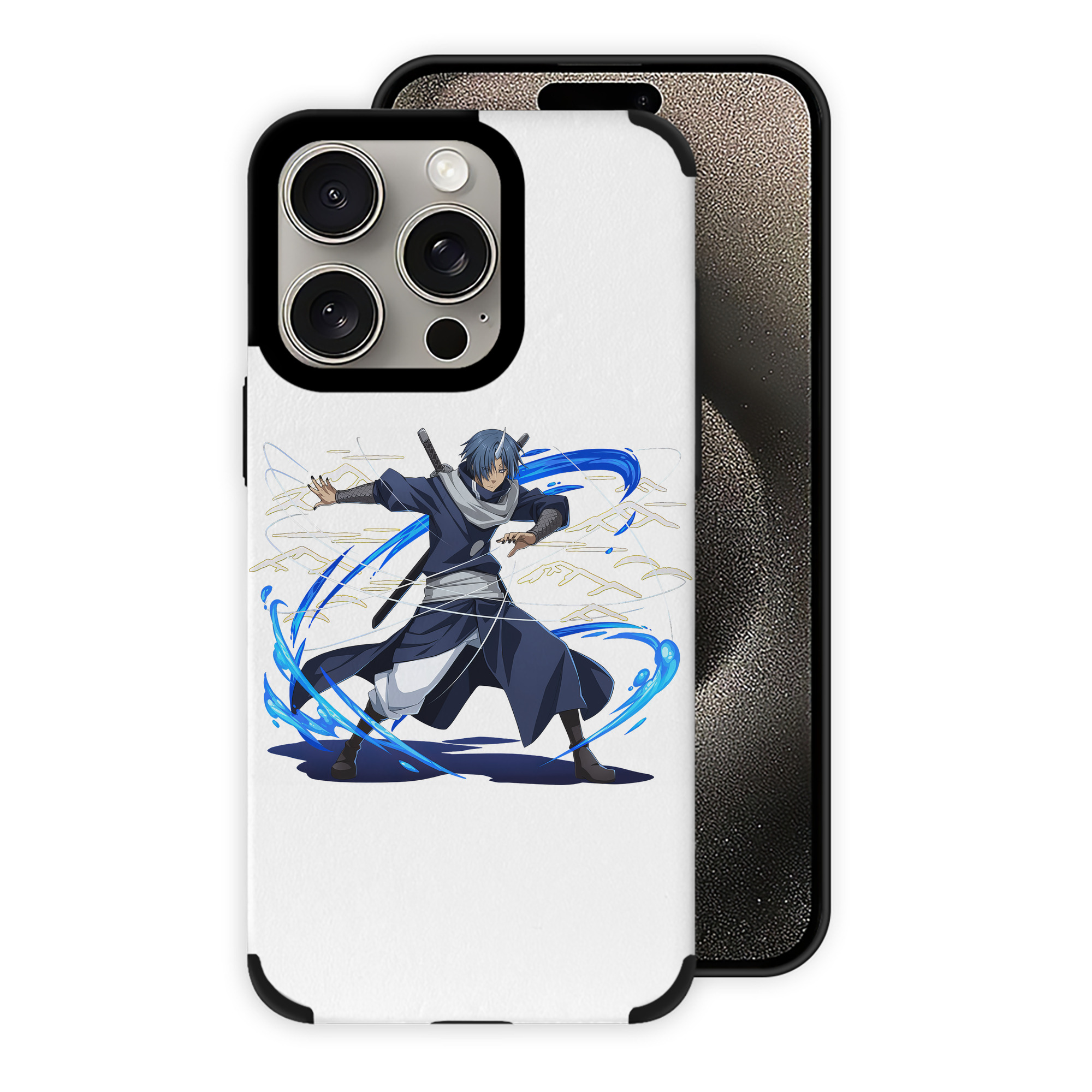 （画像用） 転スラ Regarding Reincarnated to Slime 【iPhone15ProMax対応】 PUレザー スマホケース 耐衝撃＆黄変防止