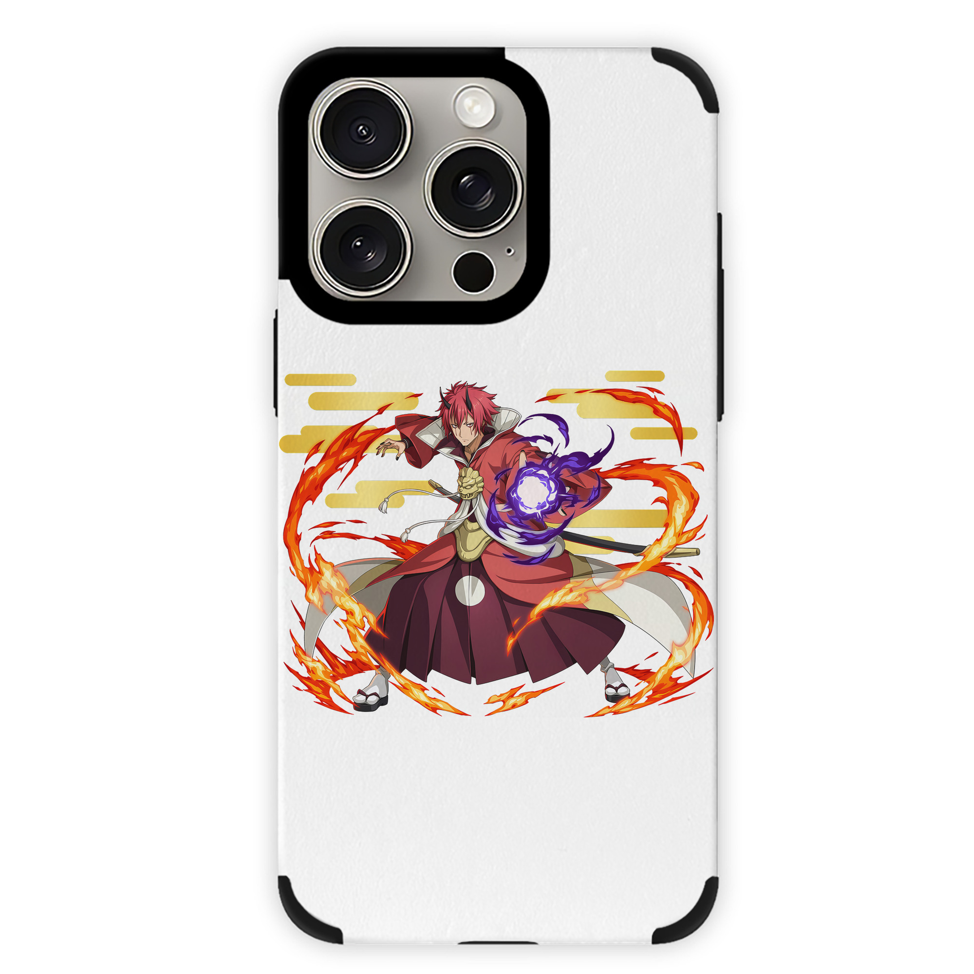 （画像用） 転スラ Regarding Reincarnated to Slime 【iPhone15ProMax対応】 PUレザー スマホケース 耐衝撃＆黄変防止