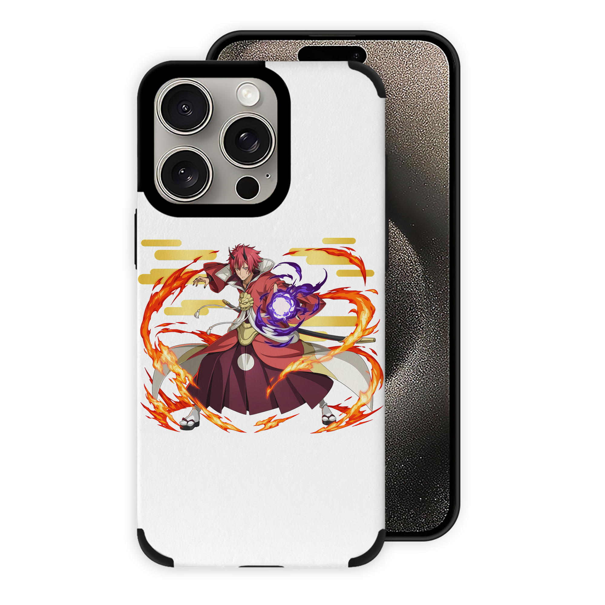 （画像用） 転スラ Regarding Reincarnated to Slime 【iPhone15ProMax対応】 PUレザー スマホケース 耐衝撃＆黄変防止