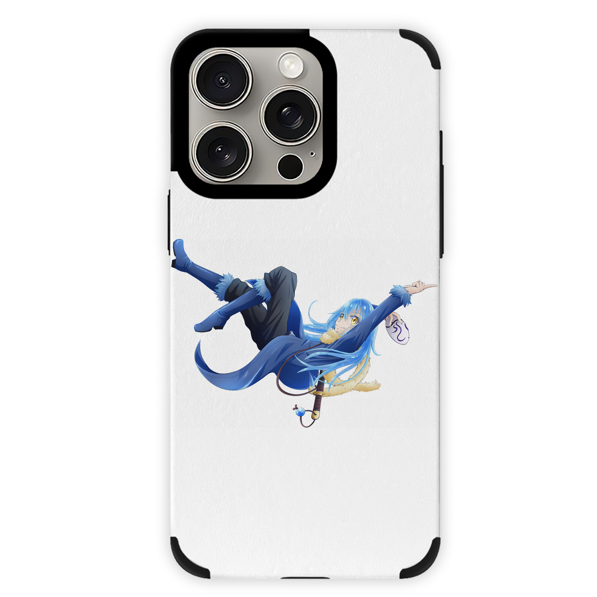 （画像用） 転スラ Regarding Reincarnated to Slime 【iPhone15ProMax対応】 PUレザー スマホケース 耐衝撃＆黄変防止